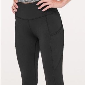 Lululemon Fast and Free crop Sz 10 black 🖤